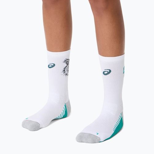 Șosete ASICS Performance Run Crew brilliant white/wave teal
