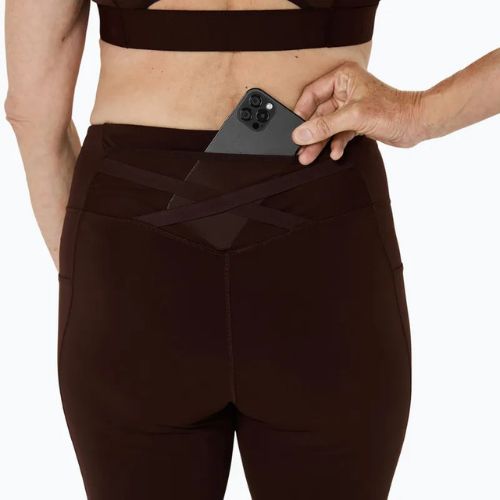 Colanți de alergare pentru femei ASICS Nagino Run Adjustable Tight coffee