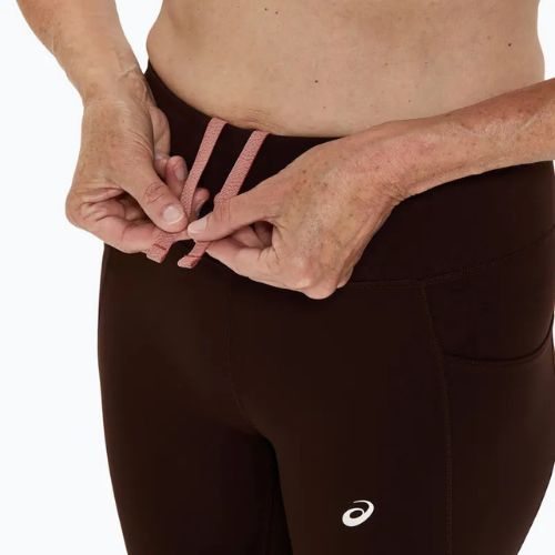 Colanți de alergare pentru femei ASICS Nagino Run Adjustable Tight coffee