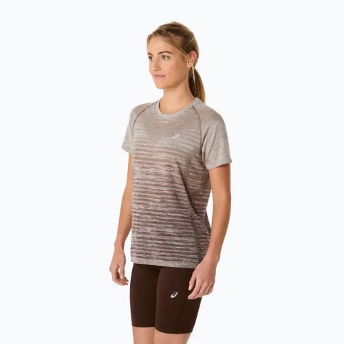 Tricou de alergare pentru femei ASICS Seamless taupe grey/coffee