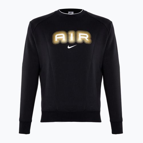 Bluză pentru bărbați Nike Sportstwear Air Crew-Neck black/metallic gold