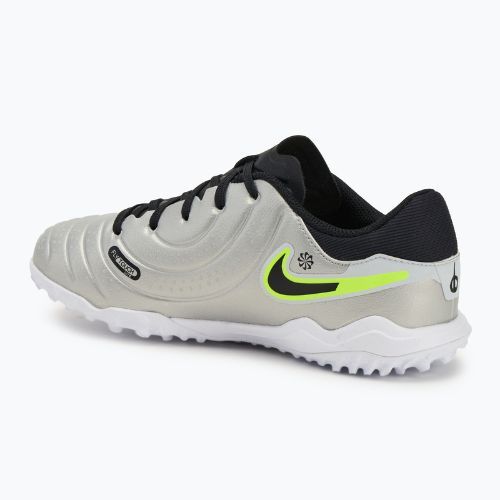 Încălțăminte de fotbal pentru copii Nike Tiempo Legend 10 Academy TF metallic silver/volt/black