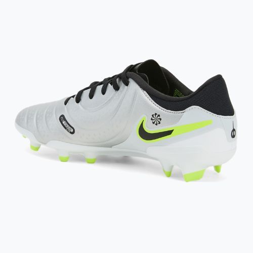 Încălțăminte de fotbal pentru bărbați Nike Tiempo Legend 10 Academy FG/MG metallic silver/volt/black
