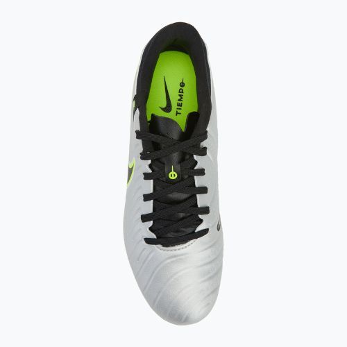 Încălțăminte de fotbal pentru bărbați Nike Tiempo Legend 10 Academy FG/MG metallic silver/volt/black