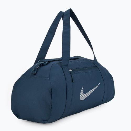 Geantă de antrenament pentru femei Nike Gym Club 24 l armory navy/ armory navy/ metallic silver