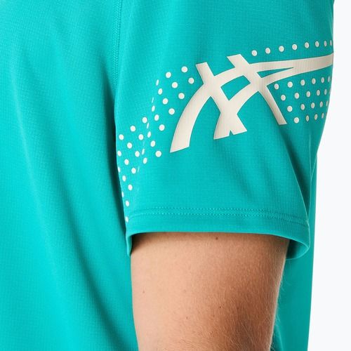 Tricou de alergare pentru bărbați ASICS Icon SS Top wave teal