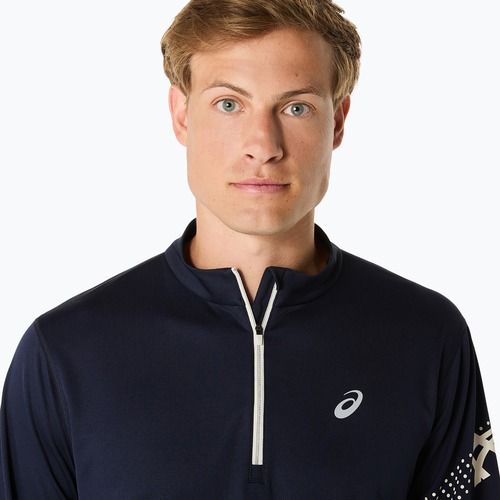 Longsleeve de alergare pentru bărbați ASICS Icon LS 1/2 Zip midnight