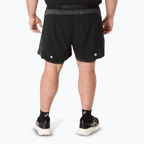 Pantaloni scurți de alergare pentru bărbați ASICS Road 2N1 5IN performance black/graphite grey