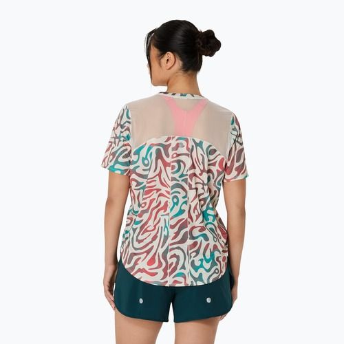 Tricou de alergare pentru femei ASICS Road All Over Print Top birch
