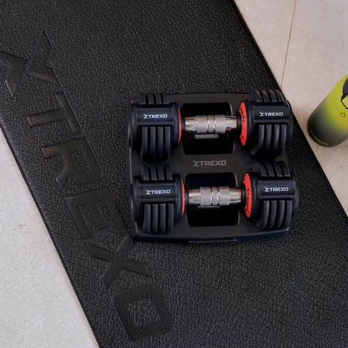 Set de haltere reglabile TREXO 2 x 5,75 kg negre