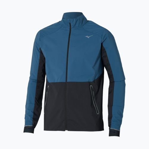 Geacă de alergare pentru bărbați Mizuno Premium Warm blue wing teal