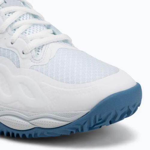 Încălțăminte de tenis pentru femei Mizuno Wave Enforce Court CC white/ parisian blue/ plein air