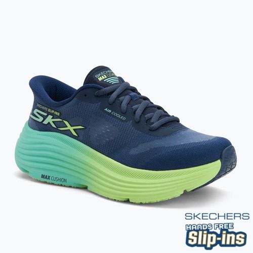 Încălțăminte de alergare pentru femei SKECHERS Max Cushioning Endeavour Hallandale navy/lime