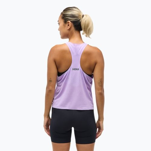 Femei HOKA Race Day Singlet aster flori de alergare tricou