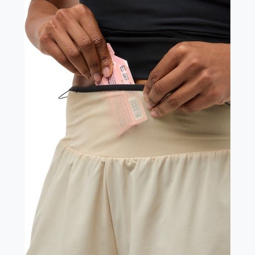 Pantaloni scurți de alergare pentru femei HOKA Skyglide oatmeal