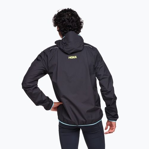 Geacă de alergare pentru bărbați  HOKA Tecsky Waterproof black