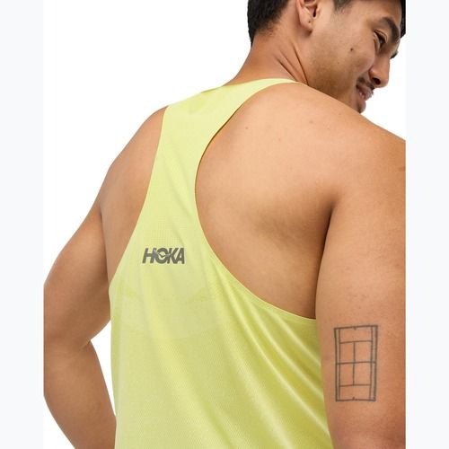 Cămașă de alergare HOKA Race Singlet pentru bărbați hoka citrus