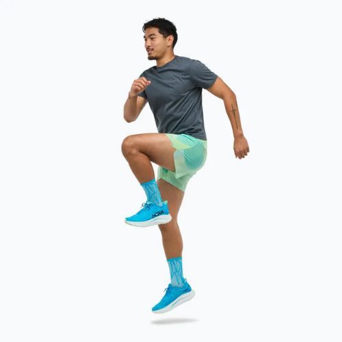 Pantaloni scurți de alergare HOKA Glide With Brief 5" tart apple mist pentru bărbați