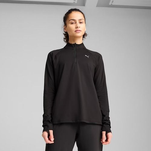 Bluză de alergare pentru feme PUMA Run Velocity Cloudspun 1/4 Zip puma black