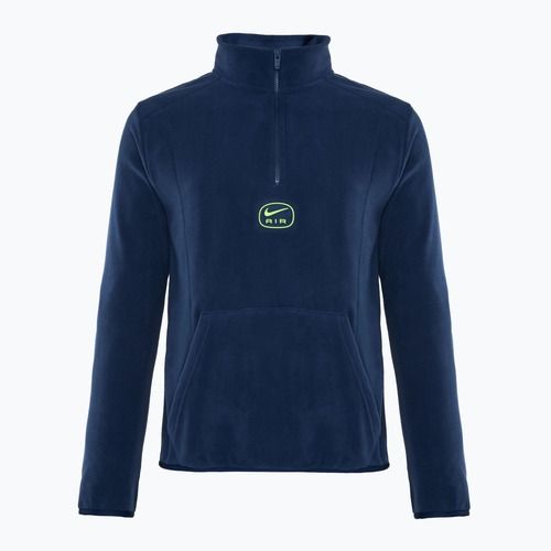 Bărbați Nike Swoosh Air Polar Fleece Half Zip Top midnight navy/ volt