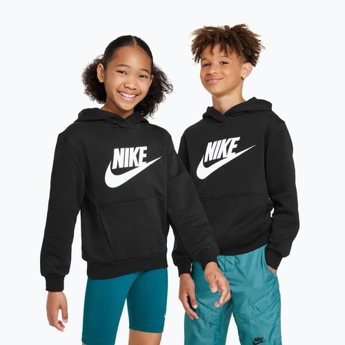 Hanorac pentru copii Nike Club Fleece negru/alb