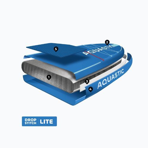 Set placă SUP gonflabilă AQUASTIC Perth Pro 11'2" all-round blue