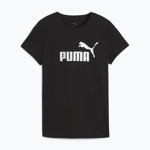Tricou pentru femei PUMA ESS Metallic No. 1 Logo Tee puma black/metallic silver
