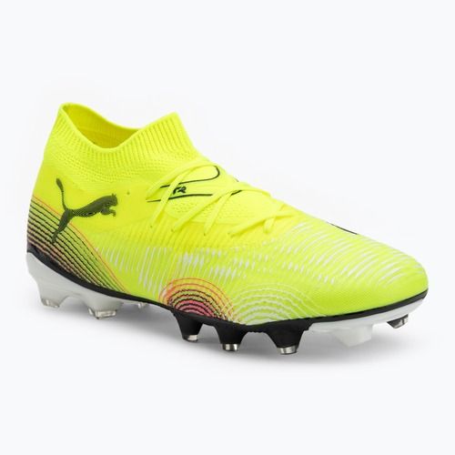 Încălțăminte de fotbal pentru bărbați PUMA Future 8 Match FG/AG yellow alert/puma black/sun struck