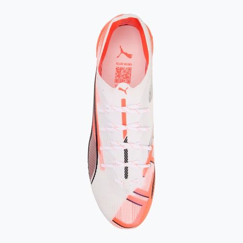 Încălțăminte de fotbal pentru bărbați  PUMA Ultra 5 Ultimate FG puma white/puma black/glowing red