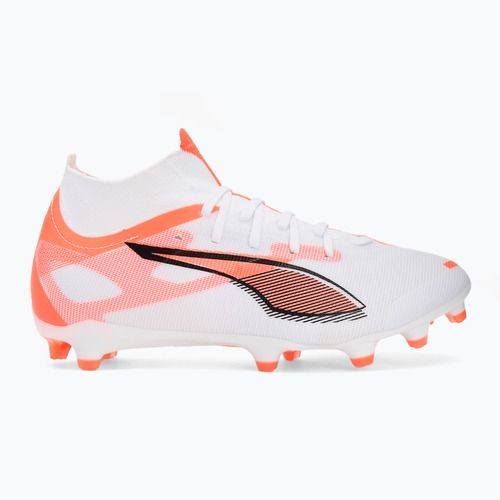 Încălțăminte de fotbal pentru bărbați PUMA Ultra 5 Match+ FG/AG puma white/puma black/glowing red