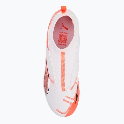 Încălțăminte de fotbal pentru copii  PUMA Ultra 5 Match+ LL FG/AG Jr puma white/puma black/glowing red