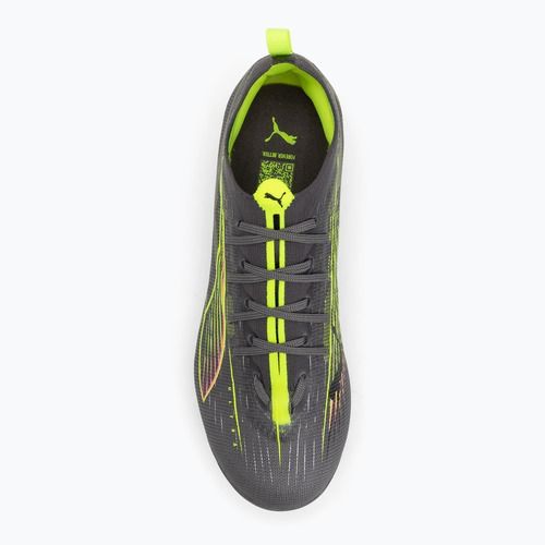 Încălțăminte de fotbal pentru copii PUMA Ultra 5 Pro FG/AG Jr matte aged silver/yellow alert/sun struck