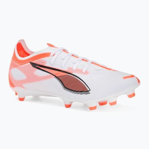 Încălțăminte de fotbal pentru bărbați PUMA Ultra 5 Match FG/AG puma white/puma black/glowing red
