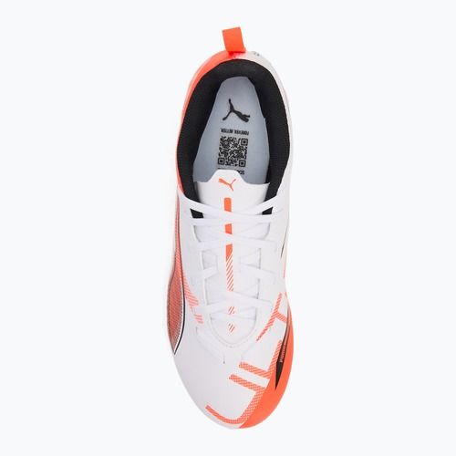 Încălțăminte de fotbal pentru copii PUMA Ultra 5 Play FG/AG Jr puma white/puma black/glowing red