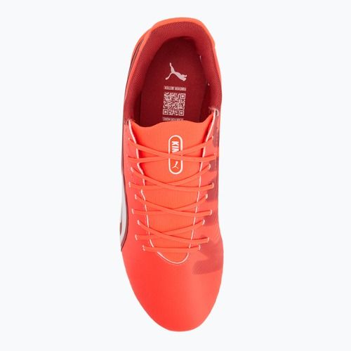 Încălțăminte de fotbal pentru bărbați PUMA King Match FG/AG glowing red/puma white/red fire