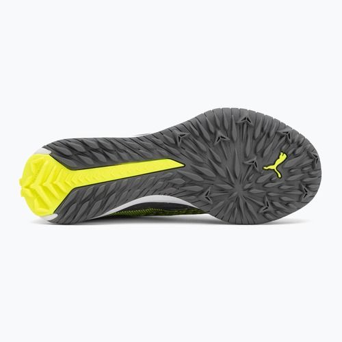 Încălțăminte de fotbal pentru copii  PUMA Ultra 5 Match+ LL TT + Mid Jr matte aged silver/yellow alert/puma aged silver