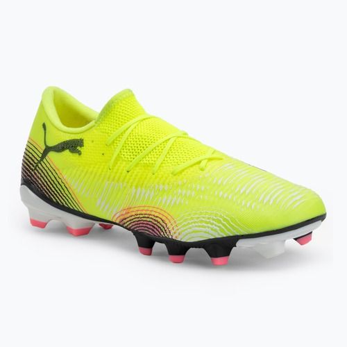 Încălțăminte de fotbal pentru bărbați PUMA Future 8 Match Low FG/AG yellow alert/ puma black/ sun struck