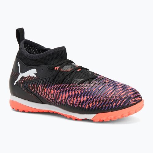 Încălțăminte de fotbal pentru copii PUMA Future 8 Match TT + Mid puma black/ puma white/ glowing red