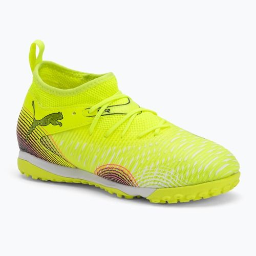 Încălțăminte de fotbal pentru copii PUMA Future 8 Match TT + Mid yellow alert/ puma black/ sun struck