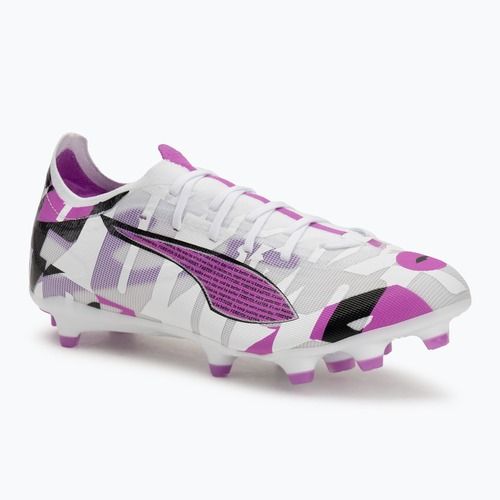 Încălțăminte de fotbal pentru bărbați  PUMA Ultra 5 Match Forever FG/AG puma white/pure magenta/feather gray/puma black