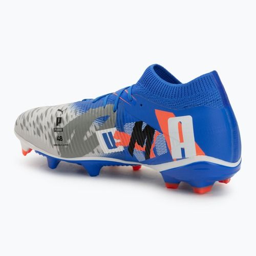 Încălțăminte de fotbal pentru bărbați PUMA Future 8 Match Forever FG/AG white/ultra blue/feather gray/puma black/glowing red