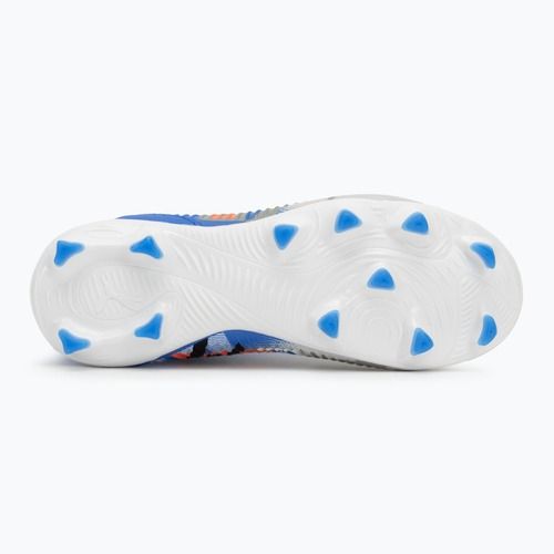 Încălțăminte de fotbal pentru copii PUMA Future 8 Match Forever FG/AG Jr white/ultra blue/feather gray/puma black/glowing red