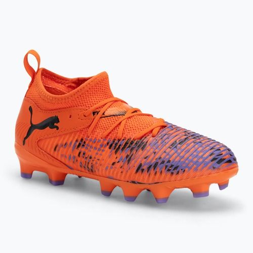Încălțăminte de fotbal pentru copii PUMA Future 8 Match Creativity FG/AG Jr orange poppy/puma black/dark amethyst