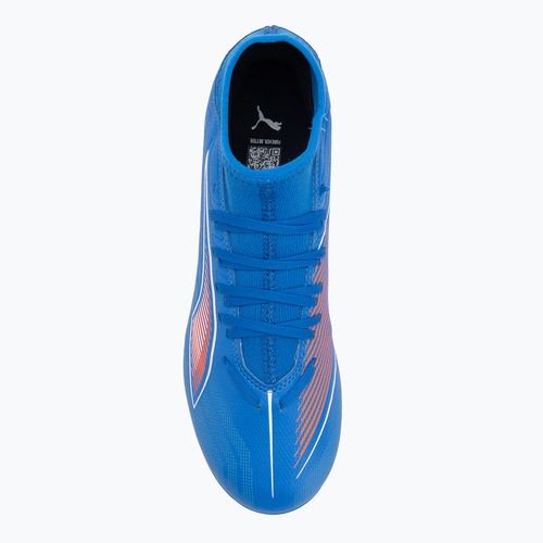 Încălțăminte de fotbal pentru bărbați PUMA Ultra 6 Play+ FG/AG ultra blue/puma white/glowing red