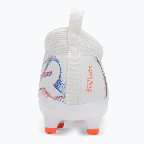 Încălțăminte de fotbal pentru copii PUMA Future 8 Match FG/AG Jr puma white/puma black/glowing red