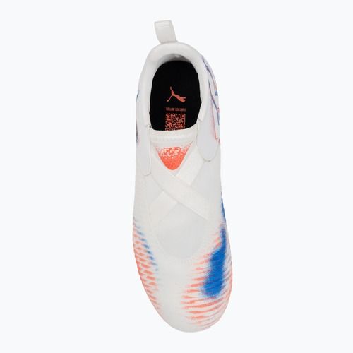 Încălțăminte de fotbal pentru copii PUMA Future 8 Match LL FG/AG Jr puma white/puma black/glowing red