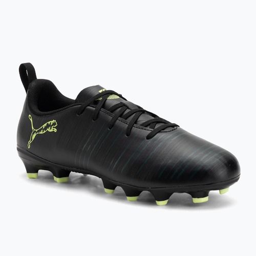 Încălțăminte de fotbal pentru copii PUMA Future 8 Play FG/AG Jr puma black/fizzy light/green terrain
