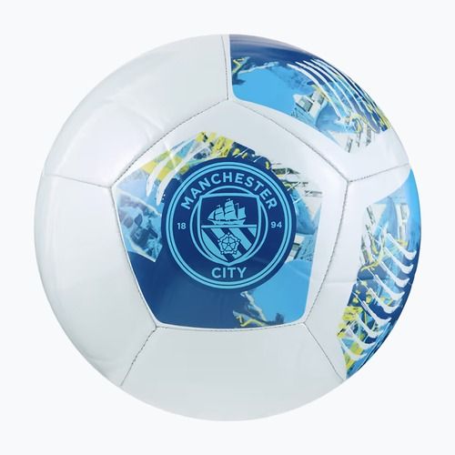 Minge de fotbal PUMA MCFC ftblNRGY blazing blue/bright aqua mărime 5