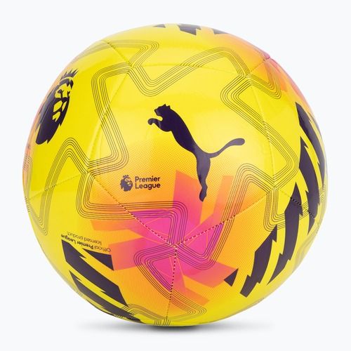 Minge de fotbal PUMA Orbita Cup PL Lights fluo yellow/multicolor mărime 5