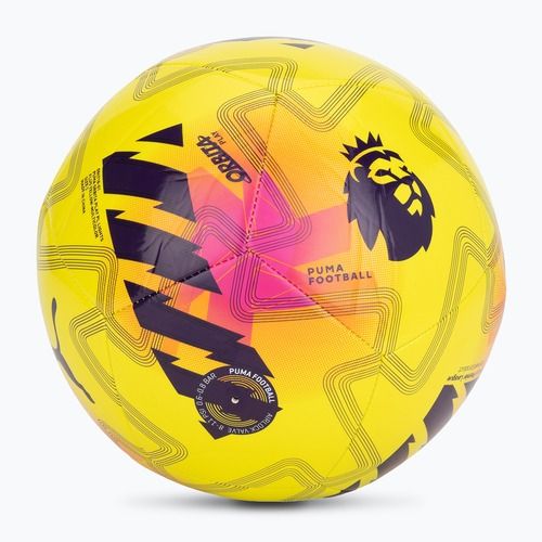 Minge de fotbal PUMA Orbita Cup PL Lights fluo yellow/multicolor mărime 5